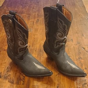 Roger's cowboy boots